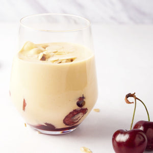 Nagerecht; Gemarineerde kersen - mascarpone