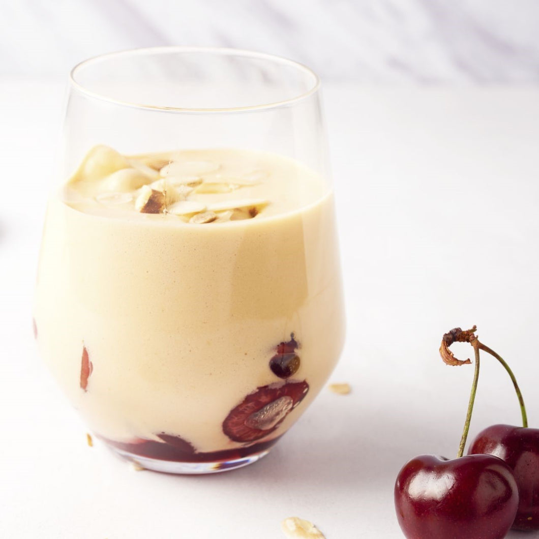 Nagerecht; Gemarineerde kersen - mascarpone