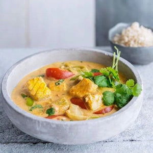 Hoofdgerecht; Stoofpotje van maïskip - fijne groentjes - orzo